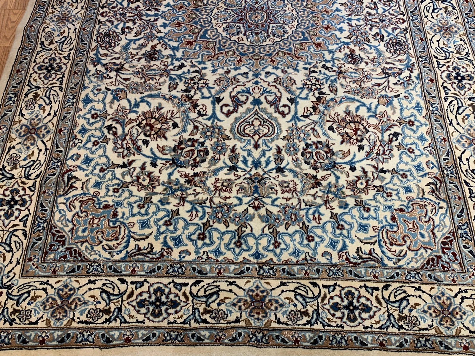 6.9 x 9.7 Vintage Hand Knotted 100% Wool Vegetable Dye Area Rug