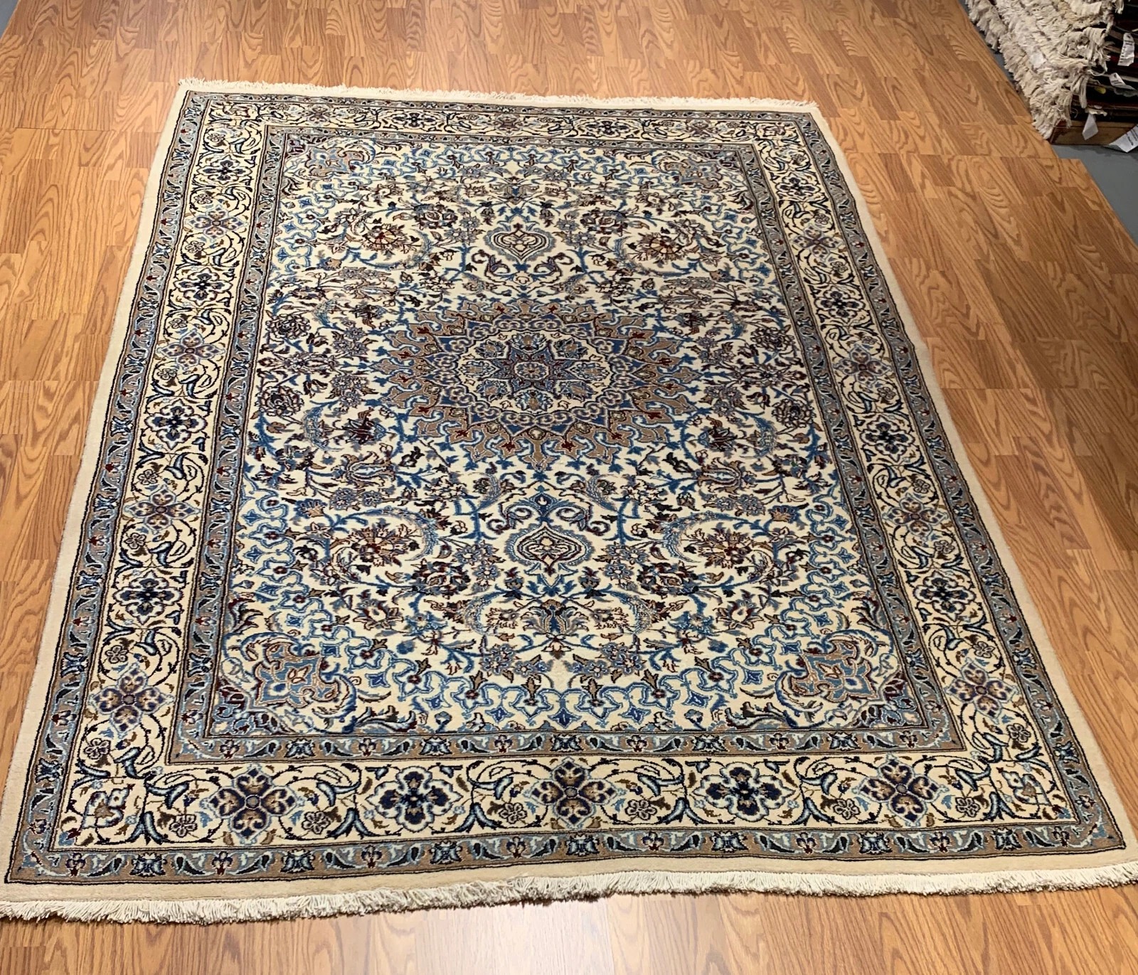 6.9 x 9.7 Vintage Hand Knotted 100% Wool Vegetable Dye Area Rug