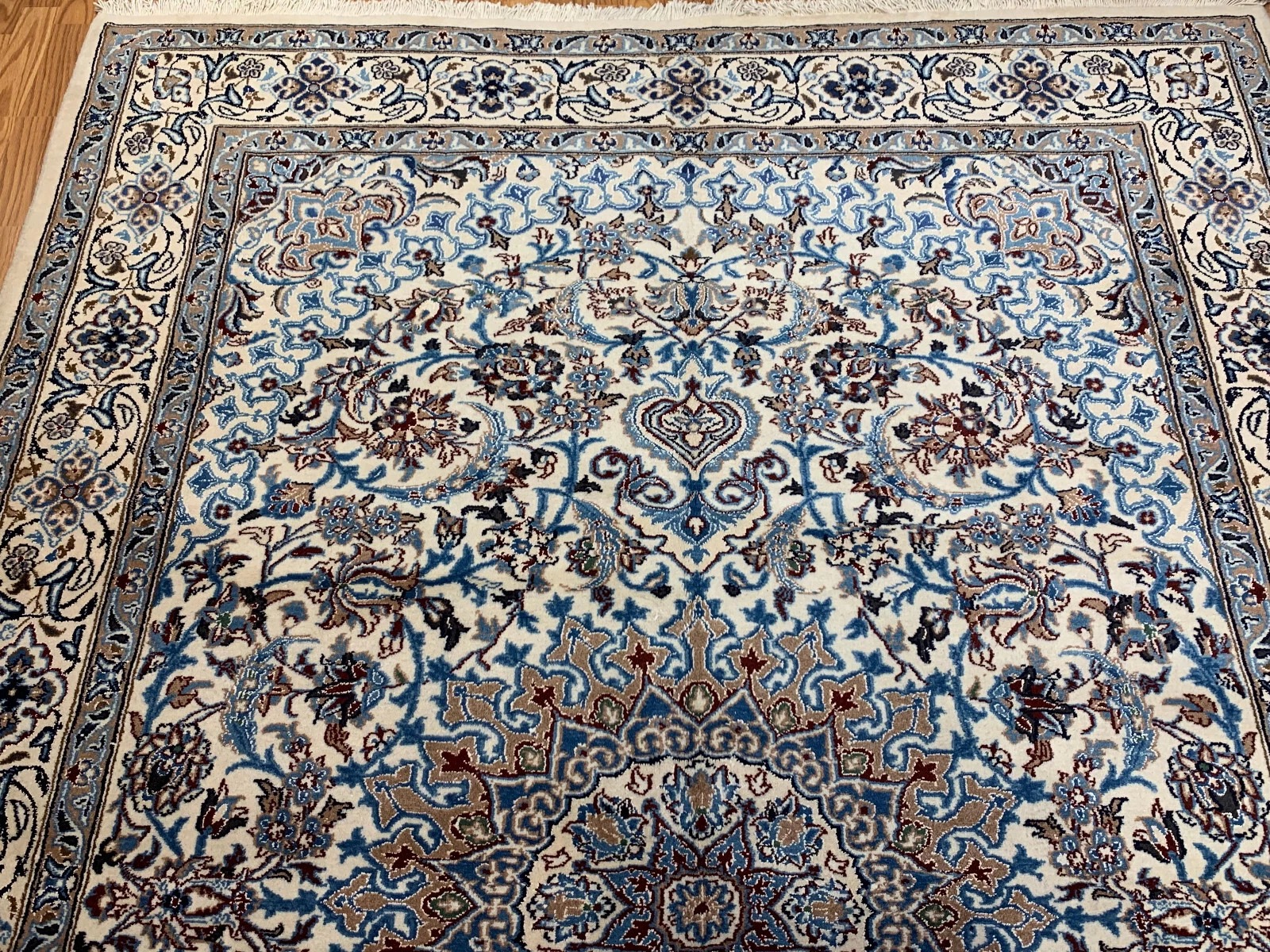 6.9 x 9.7 Vintage Hand Knotted 100% Wool Vegetable Dye Area Rug