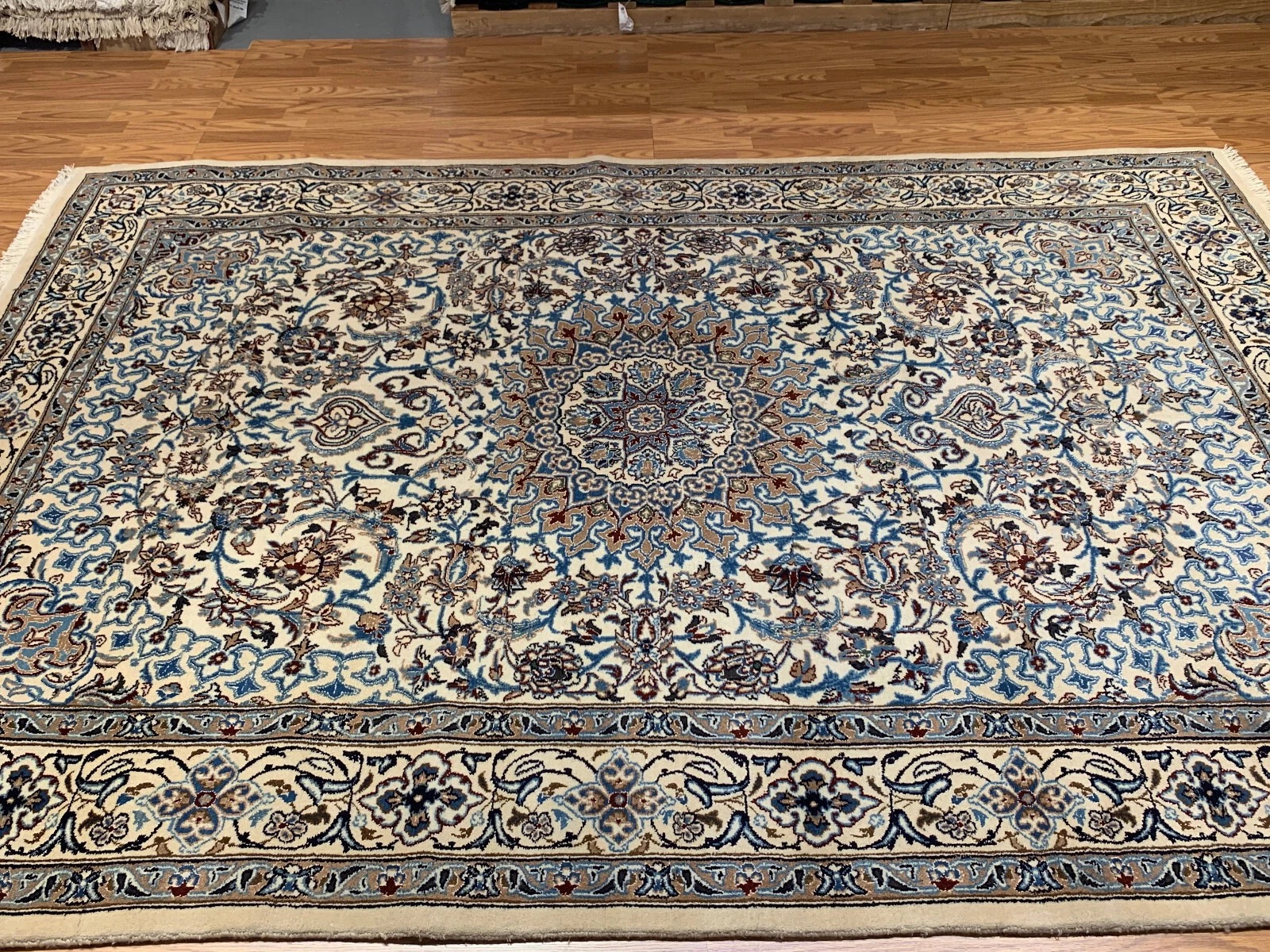 6.9 x 9.7 Vintage Hand Knotted 100% Wool Vegetable Dye Area Rug