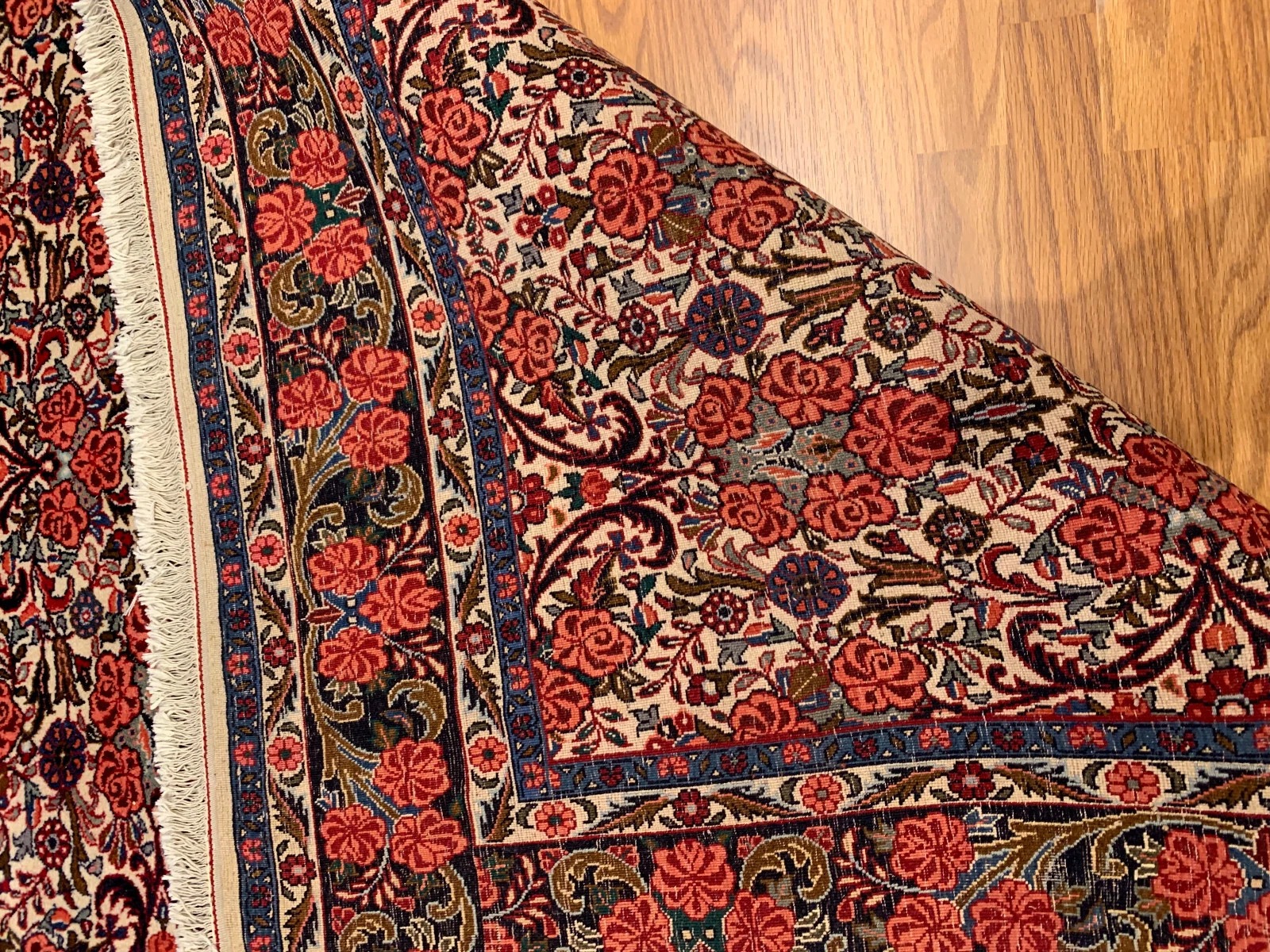 7.3 x 10.4 Vintage Hand Knotted 100% Wool Vegetable Dye Area Rug