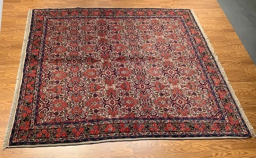 7.3 x 10.4 Vintage Hand Knotted 100% Wool Vegetable Dye Area Rug