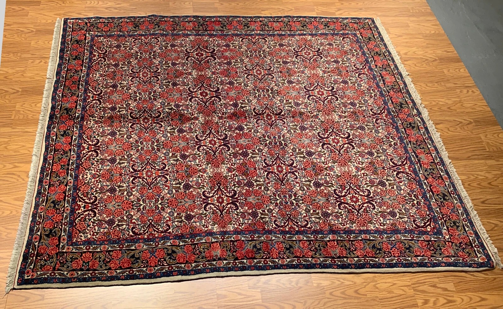 7.3 x 10.4 Vintage Hand Knotted 100% Wool Vegetable Dye Area Rug