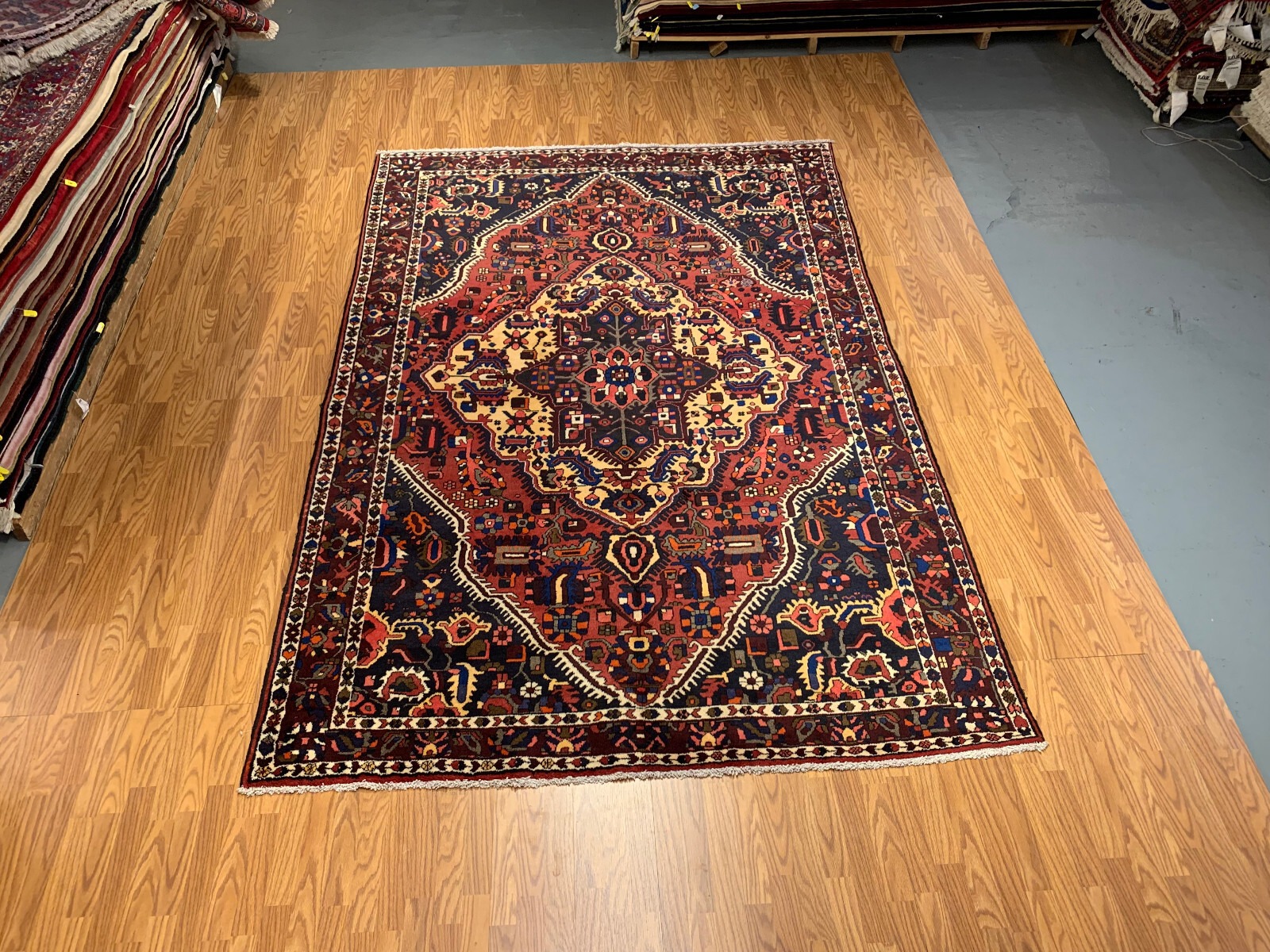 6.10 x 10.2 Vintage Hand Knotted 100% Wool Vegetable Dye Area Rug
