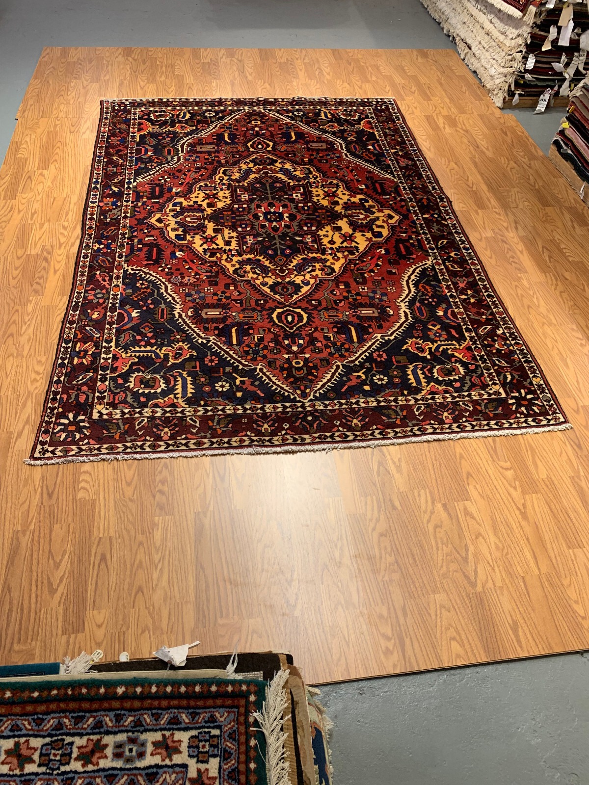 6.10 x 10.2 Vintage Hand Knotted 100% Wool Vegetable Dye Area Rug