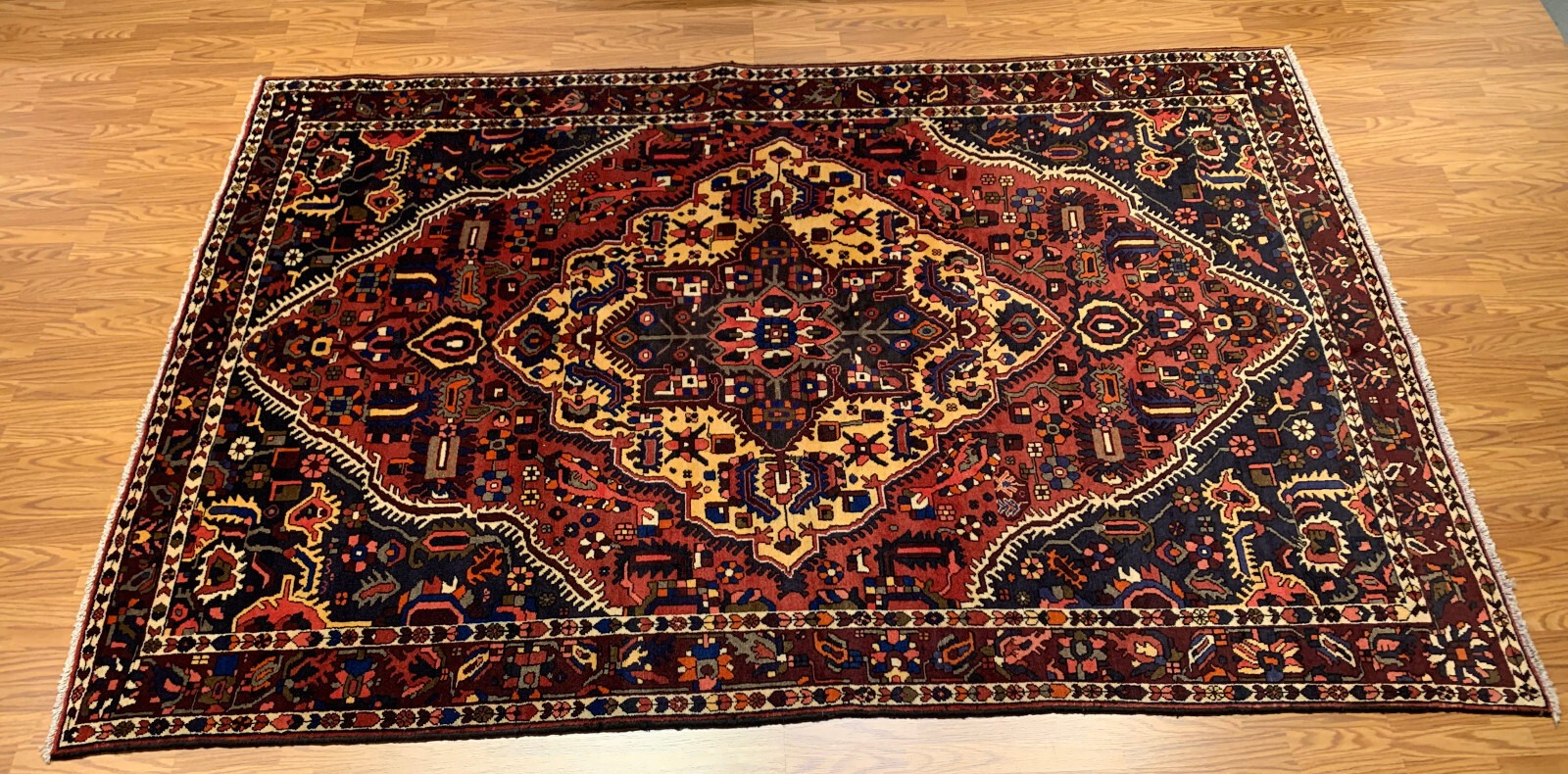 6.10 x 10.2 Vintage Hand Knotted 100% Wool Vegetable Dye Area Rug