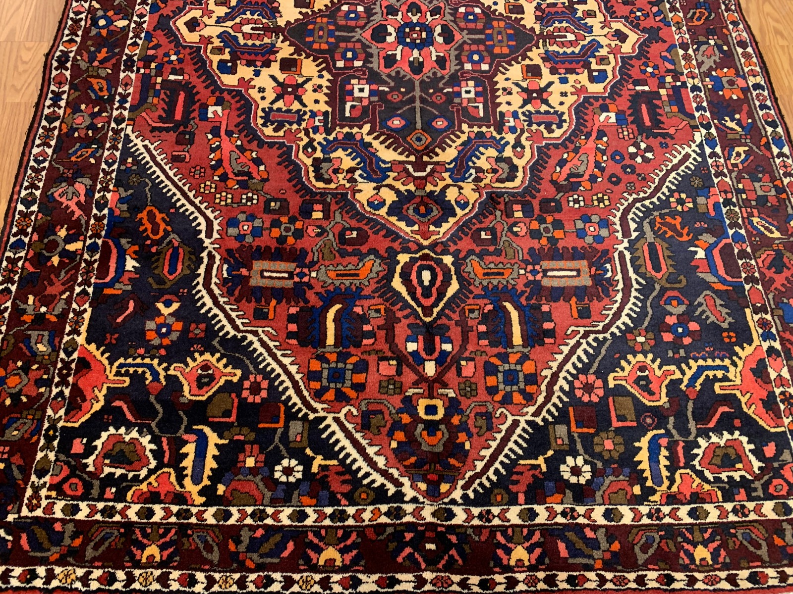 6.10 x 10.2 Vintage Hand Knotted 100% Wool Vegetable Dye Area Rug