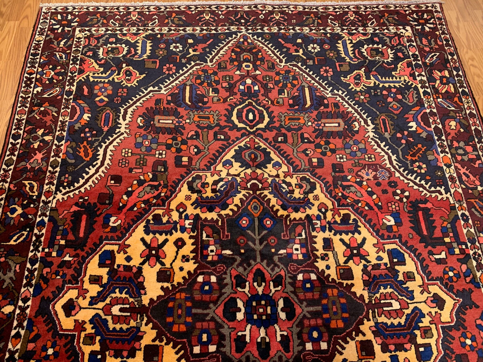 6.10 x 10.2 Vintage Hand Knotted 100% Wool Vegetable Dye Area Rug
