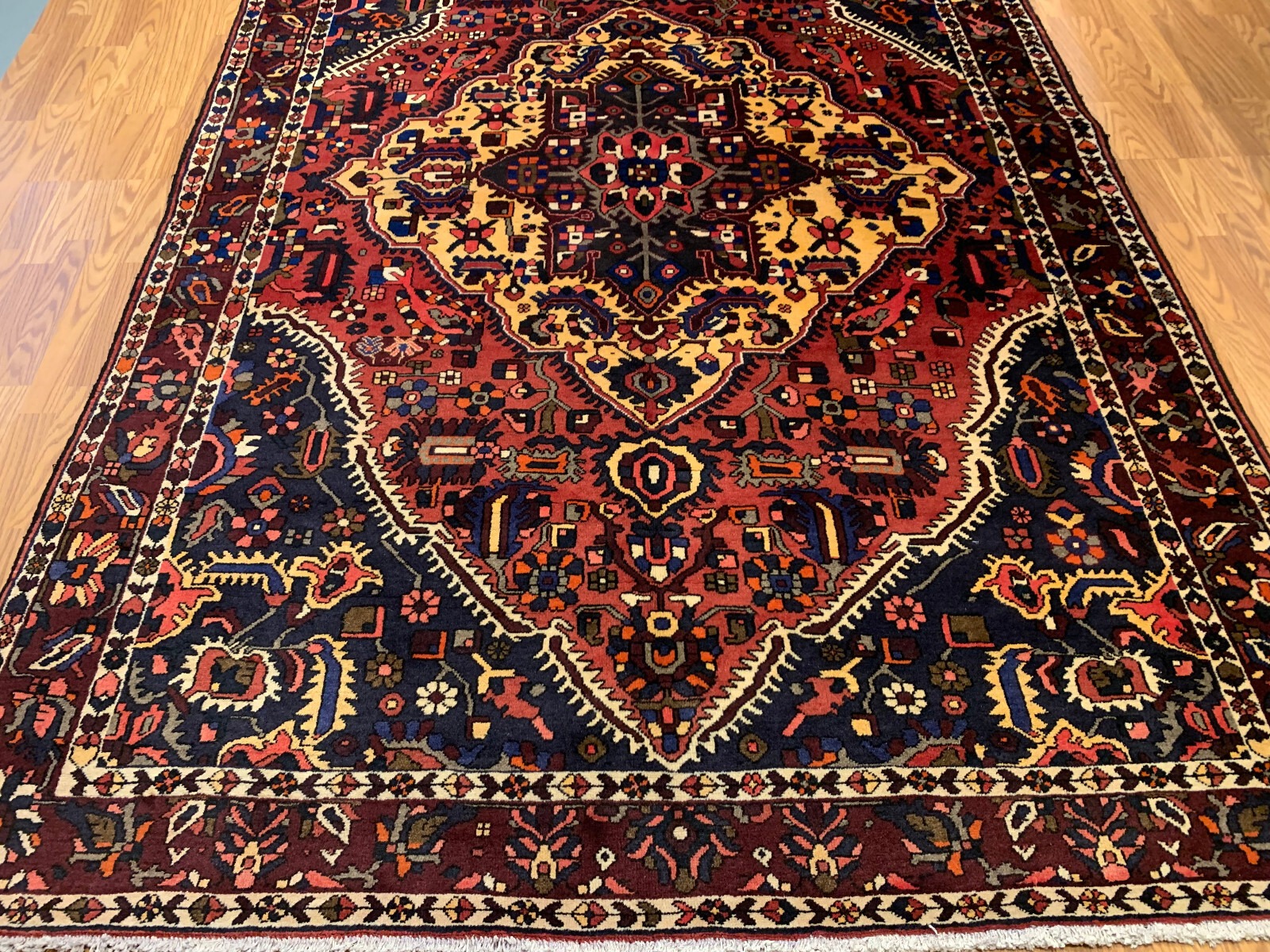 6.10 x 10.2 Vintage Hand Knotted 100% Wool Vegetable Dye Area Rug