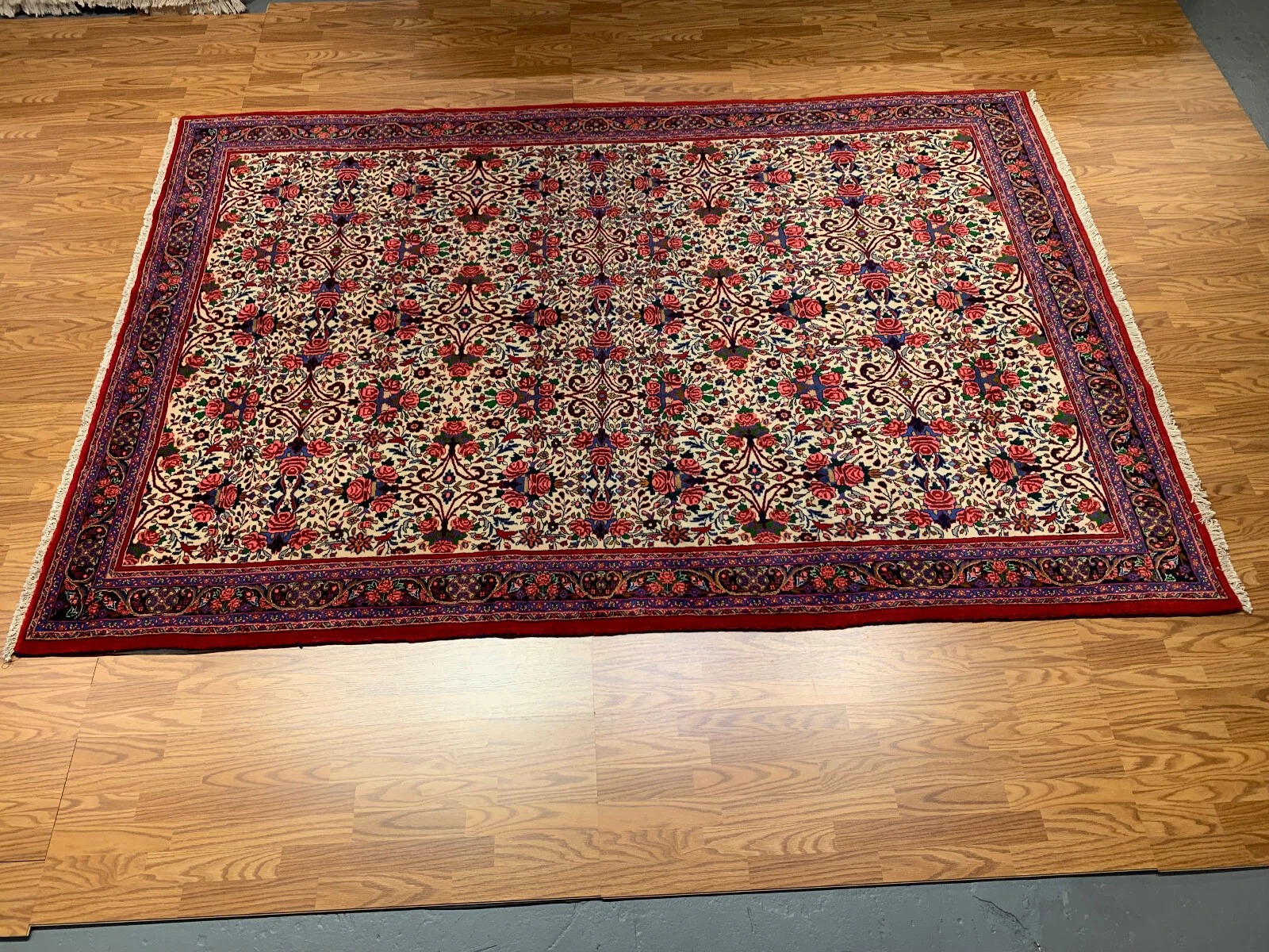 7 x 10.2 Vintage Hand Knotted 100% Wool Vegetable Dye Area Rug