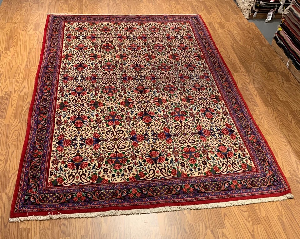 7 x 10.2 Vintage Hand Knotted 100% Wool Vegetable Dye Area Rug