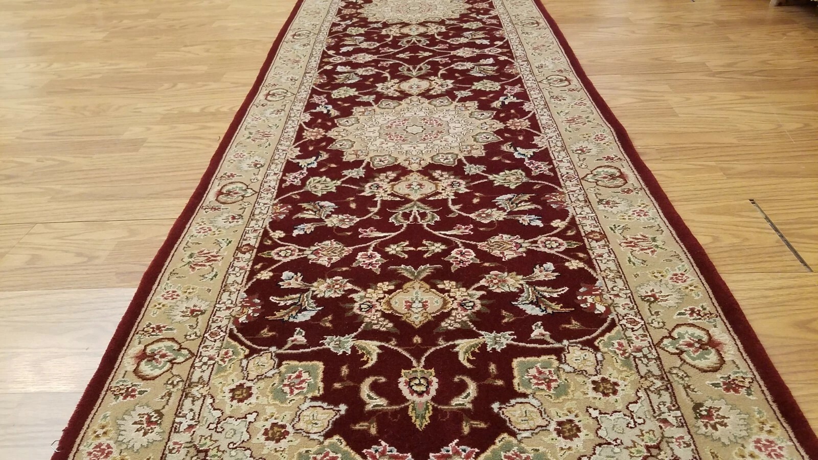 2.6 x 12 Beautiful High Quality Handmade Soft Wool & Silk Oriental Runner