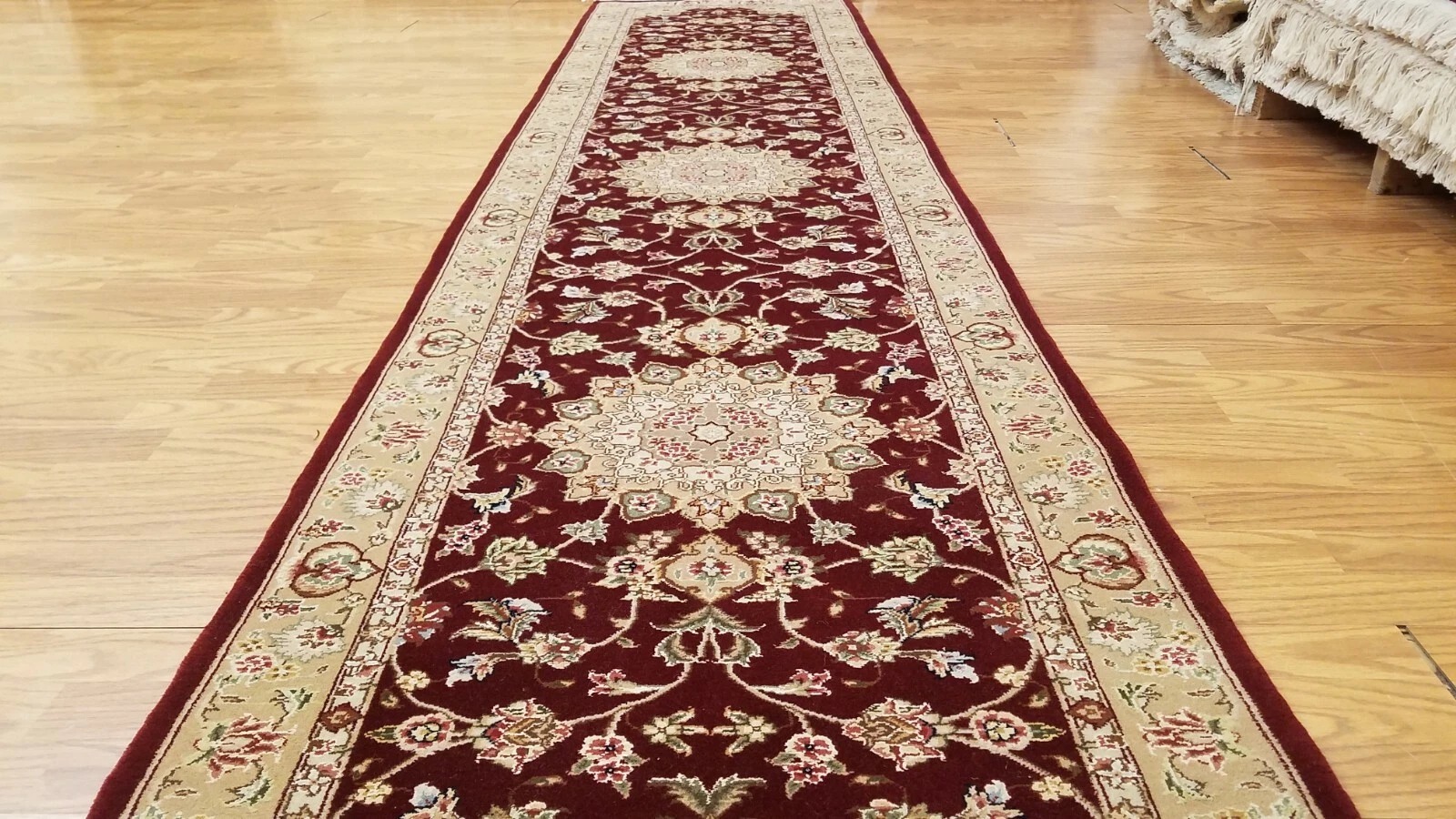 2.6 x 12 Beautiful High Quality Handmade Soft Wool & Silk Oriental Runner