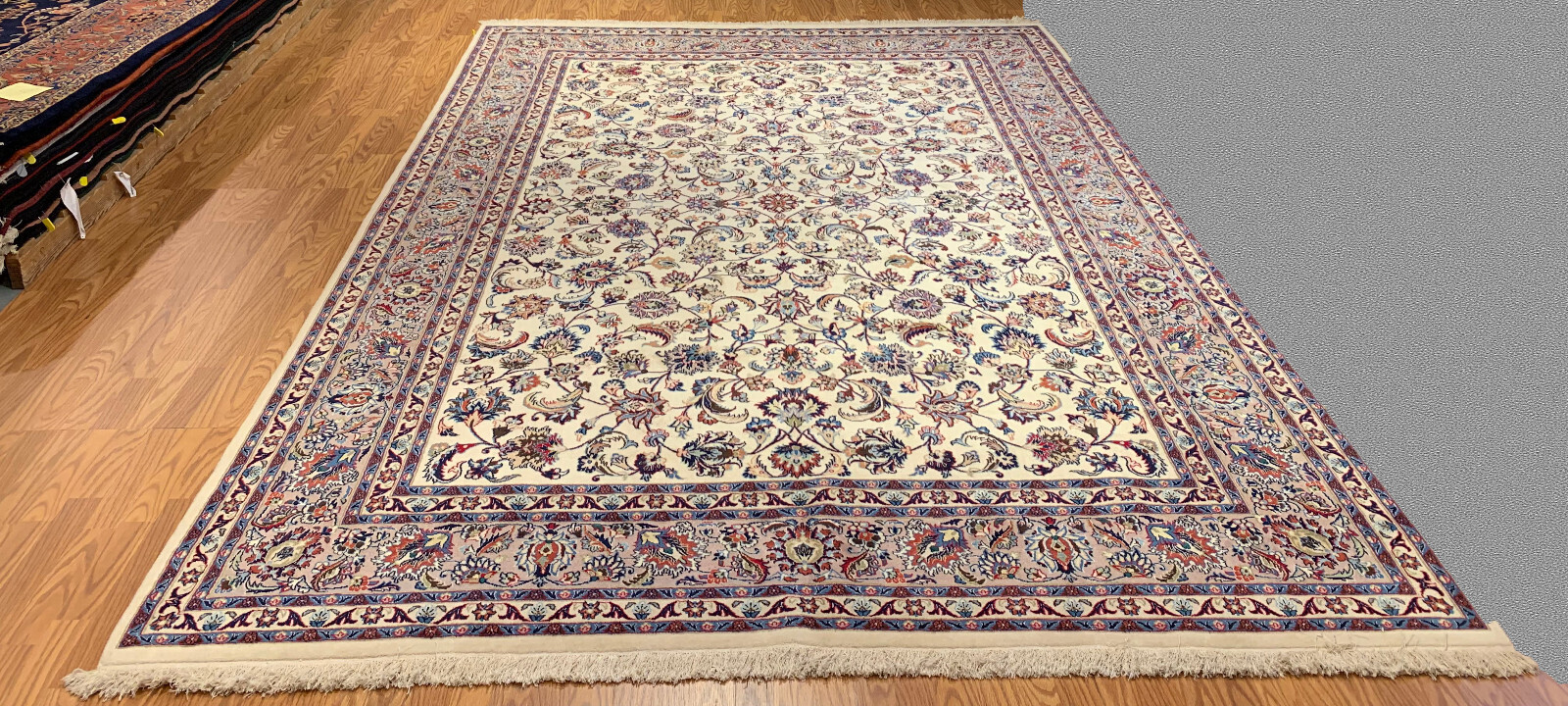 8 x 11.7 ft Semi Antique Hand Knotted Wool & Silk Area Rug