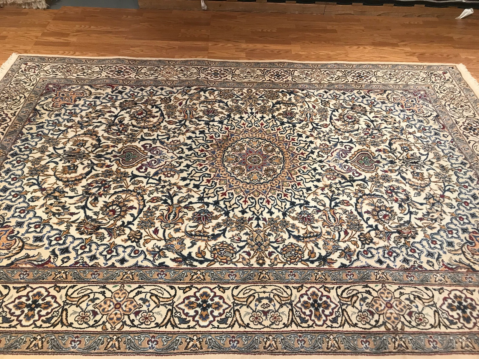 6.7 x 9.10 Vintage 100% Wool Hand Knotted Area Rug