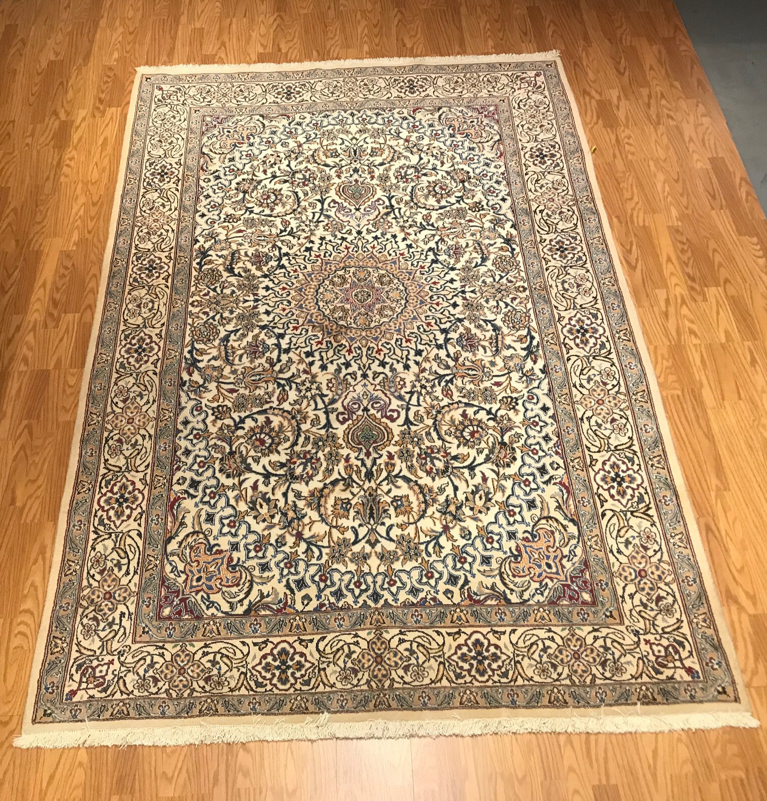 6.7 x 9.10 Vintage 100% Wool Hand Knotted Area Rug