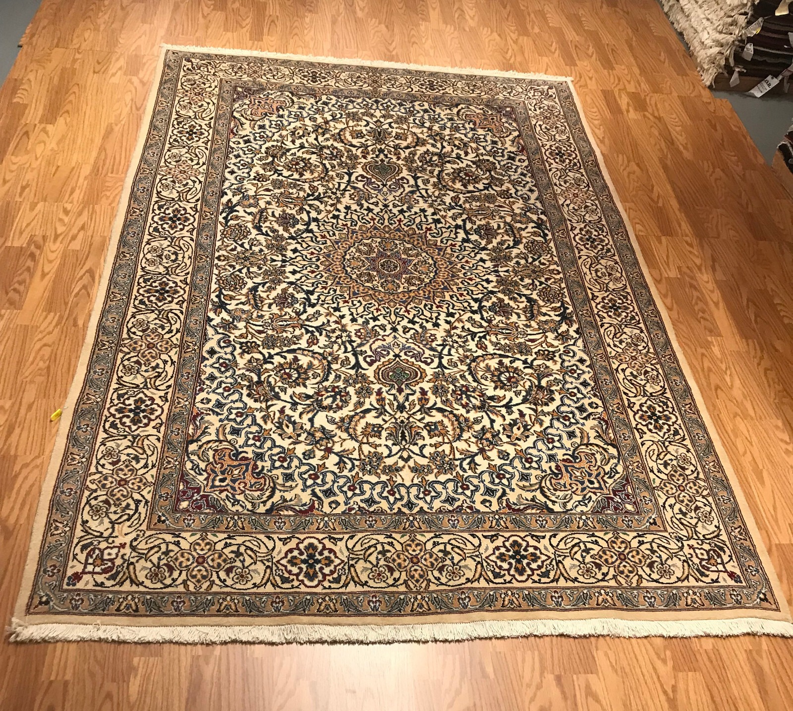 6.7 x 9.10 Vintage 100% Wool Hand Knotted Area Rug