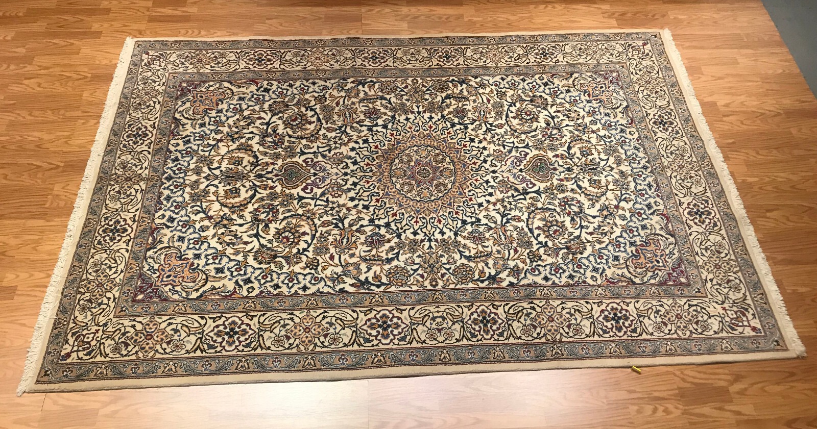 6.7 x 9.10 Vintage 100% Wool Hand Knotted Area Rug