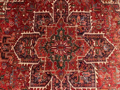 8 x 11 Antique Fine Hand Knotted 100% Wool Rug