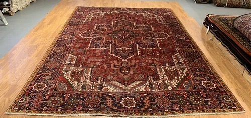 8 x 11 Antique Fine Hand Knotted 100% Wool Rug