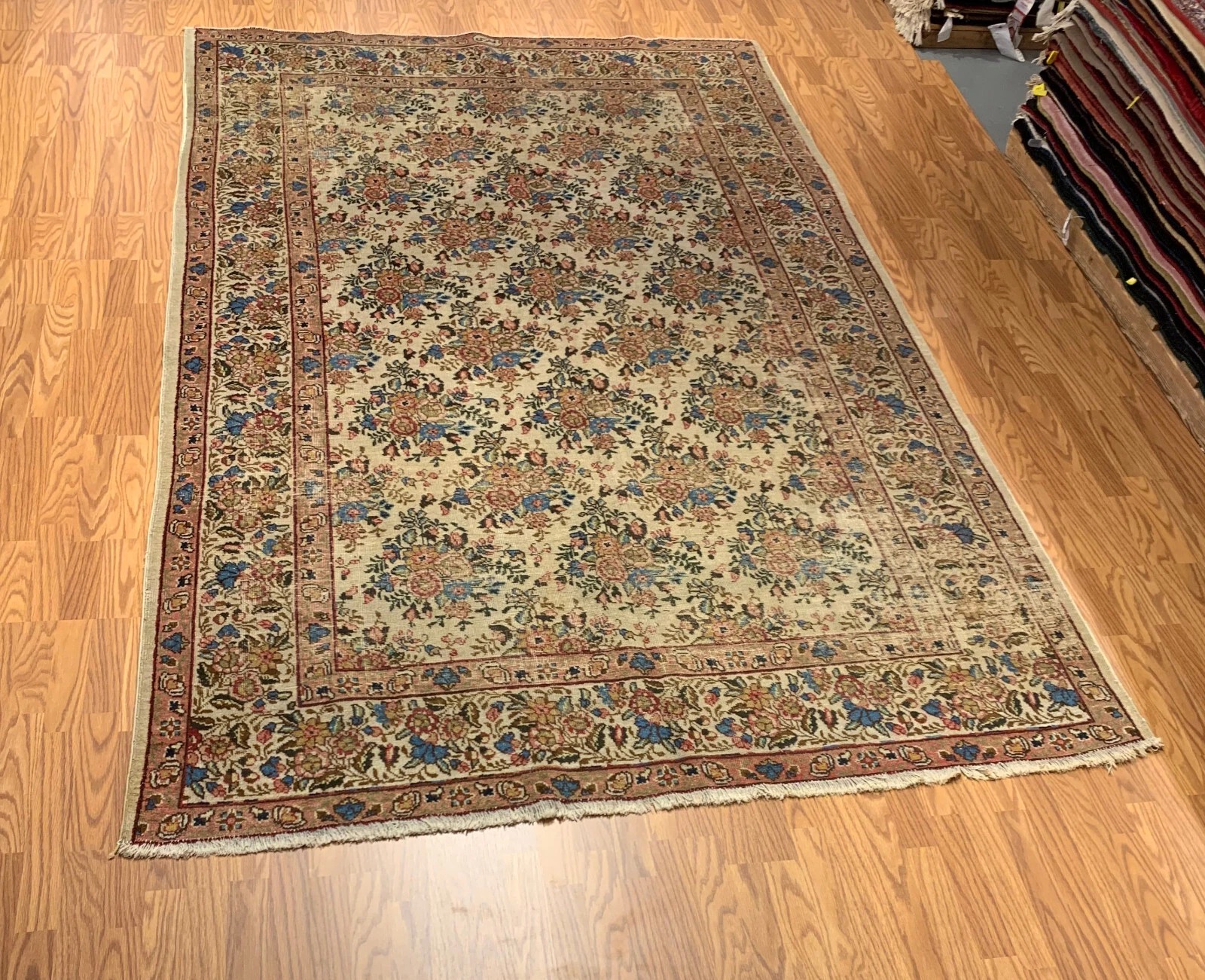 7 x 10 Vintage Hand Knotted 100% Wool Vegetable Dye Area Rug