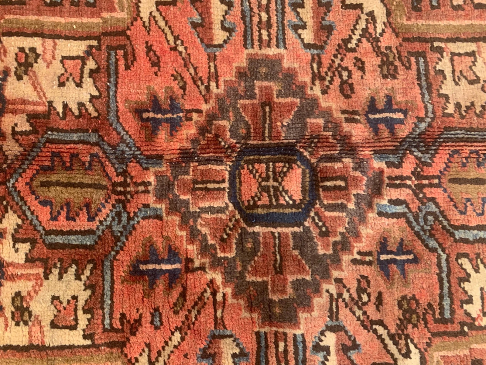 9.2 x 12.1 Antique Hariz Fine Hand Knotted 100% Wool Rug