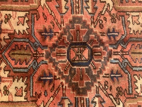 9.2 x 12.1 Antique Hariz Fine Hand Knotted 100% Wool Rug