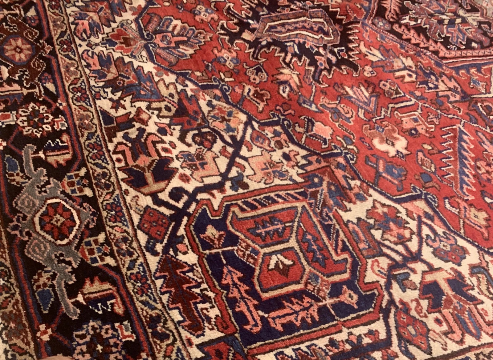 8.6 x 10.10 Antique Fine Hariz Hand Knotted 100% Wool Rug