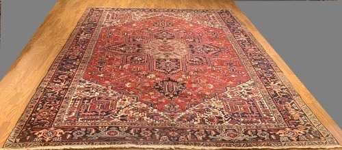 8.6 x 10.10 Antique Fine Hariz Hand Knotted 100% Wool Rug