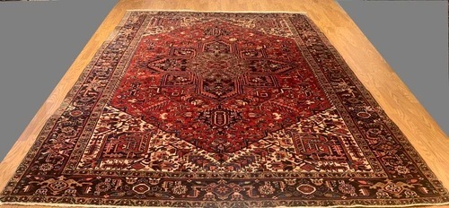 8.6 x 10.10 Antique Fine Hariz Hand Knotted 100% Wool Rug