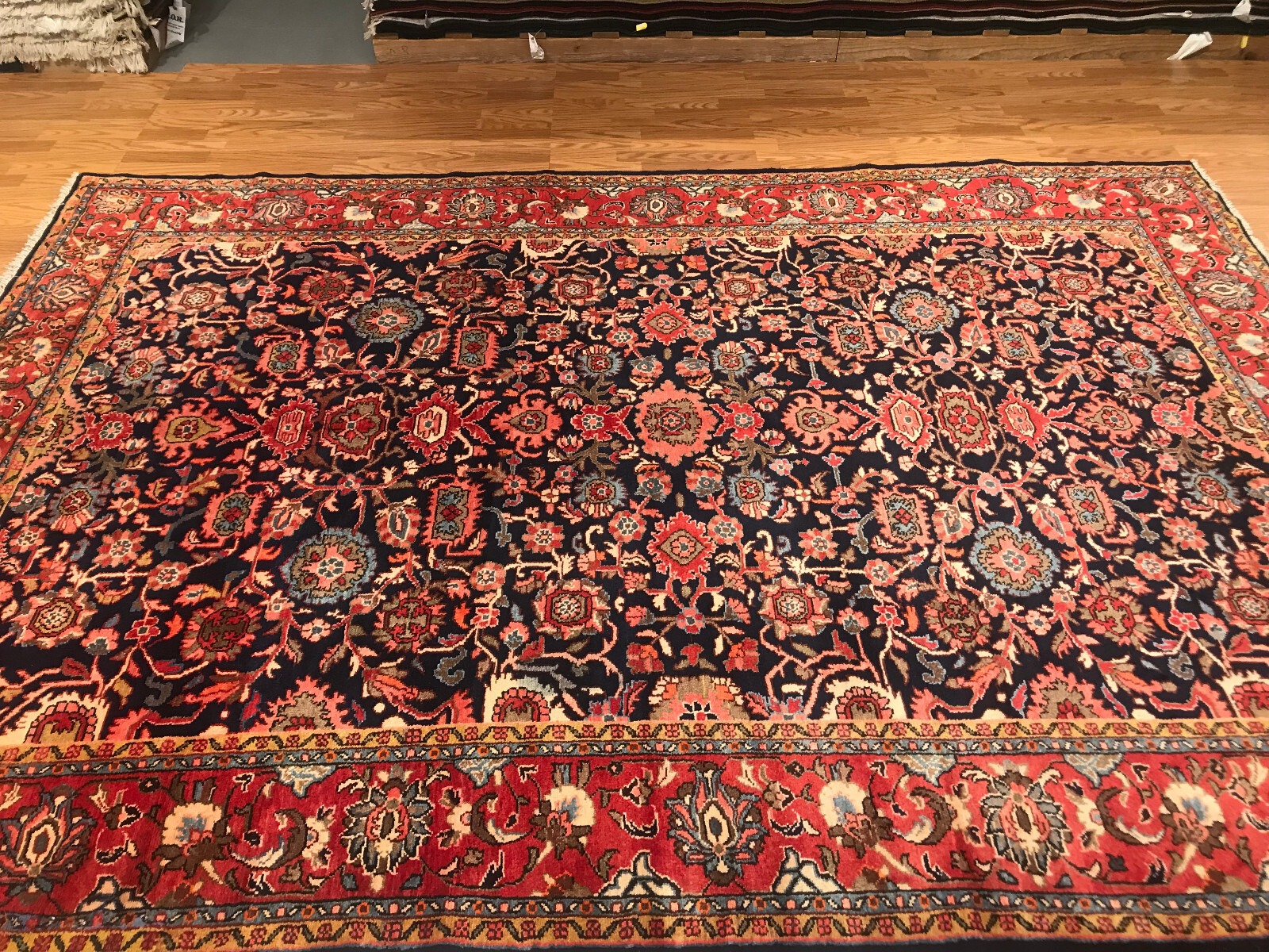7.3 x 10.4 Vintage 100% Wool Hand Knotted Area Rug