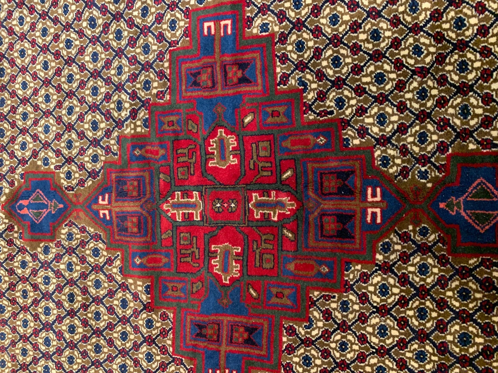 6.11 x 9.9 Vintage Hand Knotted 100% Wool Vegetable Dye Area Rug