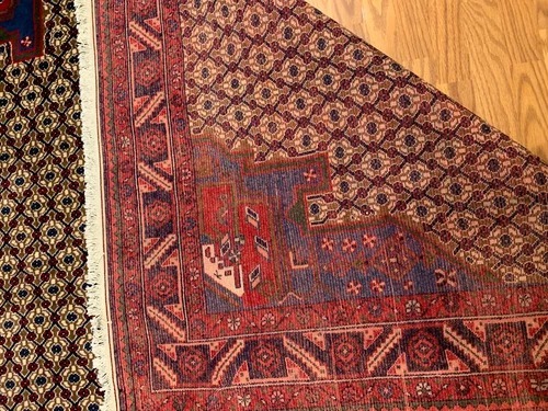 6.11 x 9.9 Vintage Hand Knotted 100% Wool Vegetable Dye Area Rug