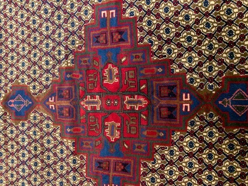 6.11 x 9.9 Vintage Hand Knotted 100% Wool Vegetable Dye Area Rug