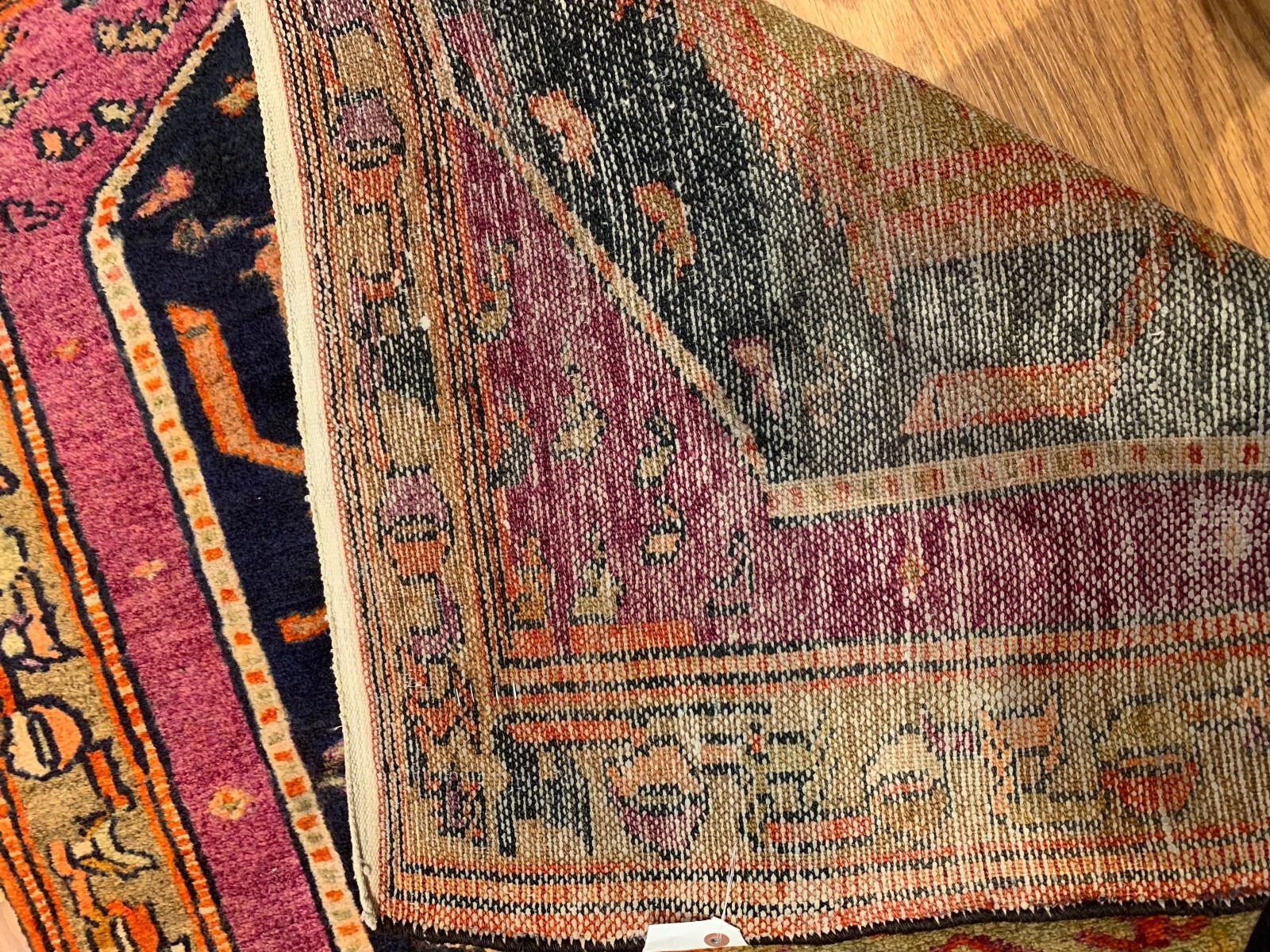 4 x 7 Semi Antique Tribal Navy 100% Wool Rug Vegetable Dye Rug