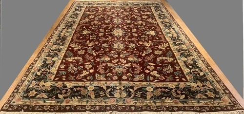9.9 x 14 ft Indo Kashaan Hand Knotted 100% Wool Rug
