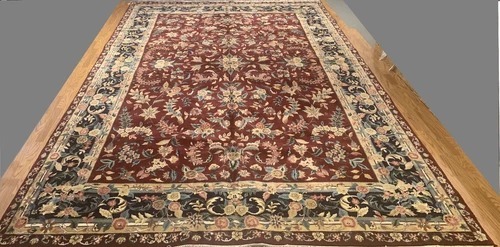 9.9 x 14 ft Indo Kashaan Hand Knotted 100% Wool Rug