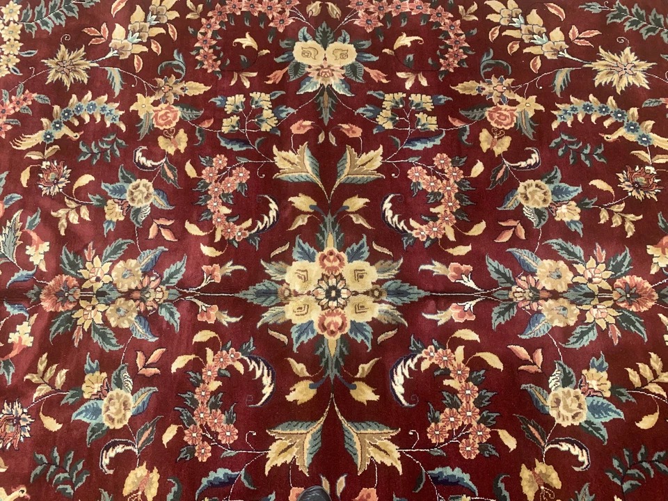 9.9 x 14 ft Indo Kashaan Hand Knotted 100% Wool Rug