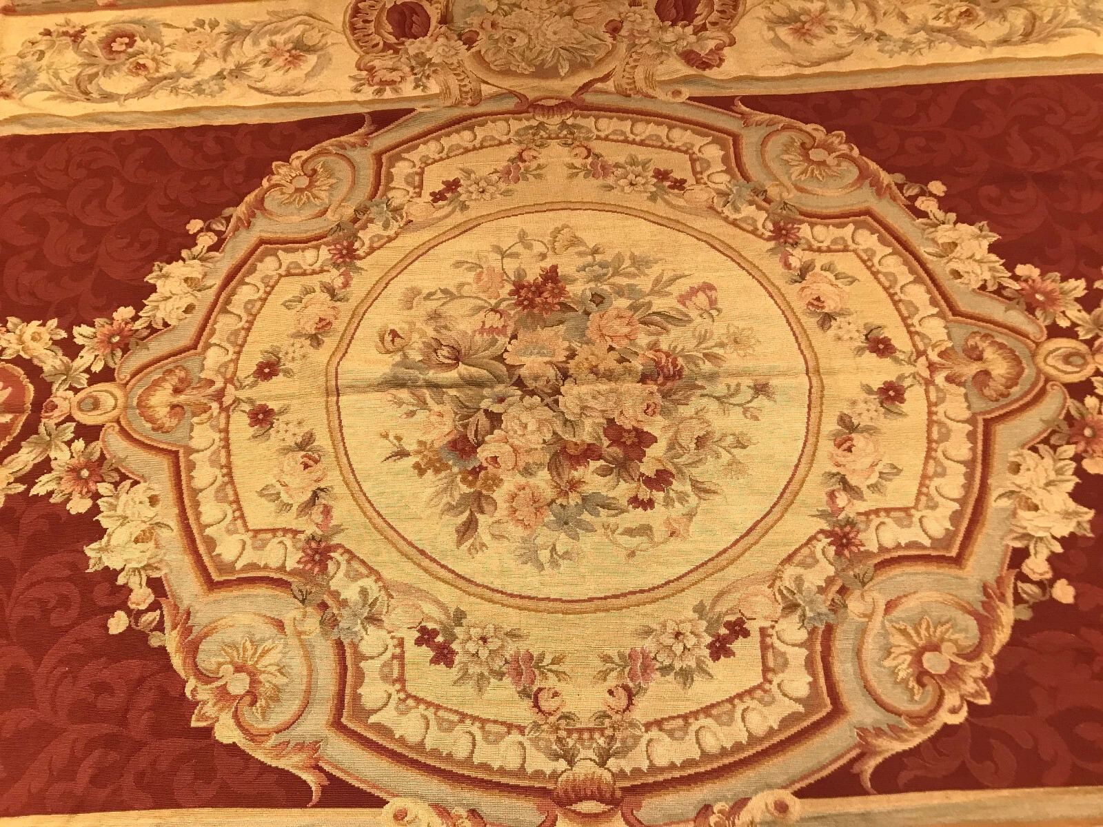 10 x 14 French Aubusson Hand knotted Needle Point 100% Wool