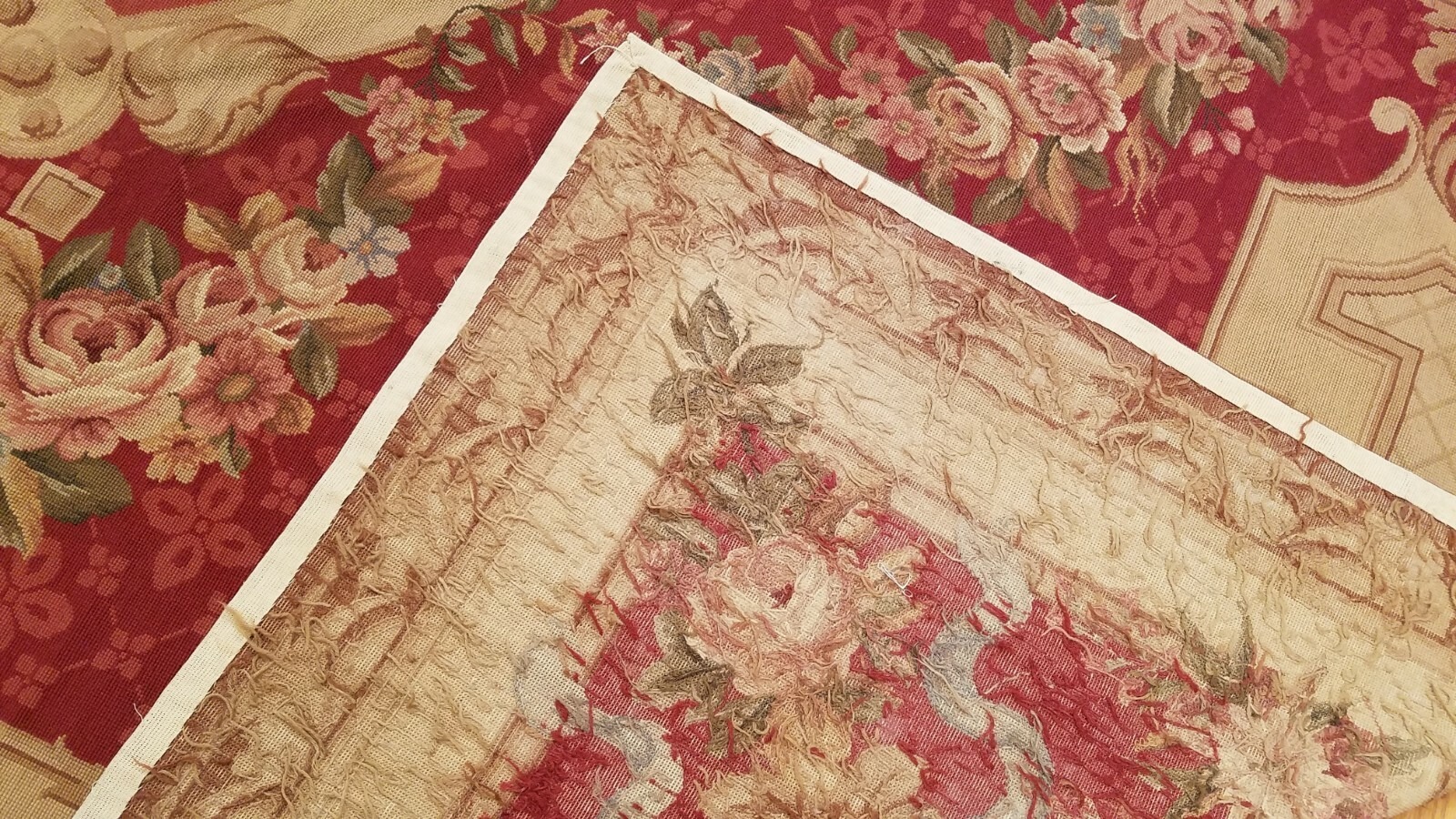 10 x 14 French Aubusson Hand Knotted Wool Needle Point Rug