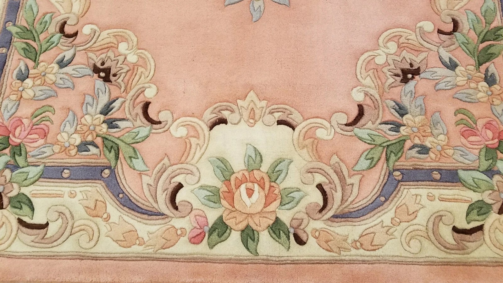 6 x 9 Hand Knotted French Aubusson 100% wool Area rug