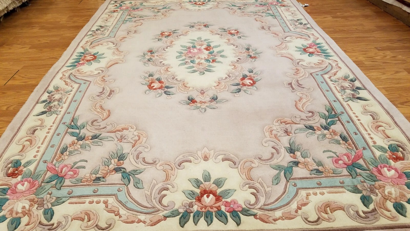 6 x 9 Hand Knotted French Aubusson 100% wool Area rug