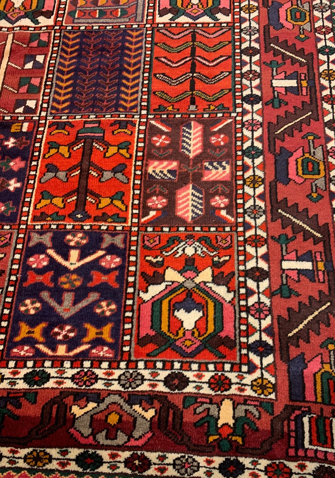 6.8x10 Vintage Hand Knotted 100% Wool Vegetable Dye Area Rug