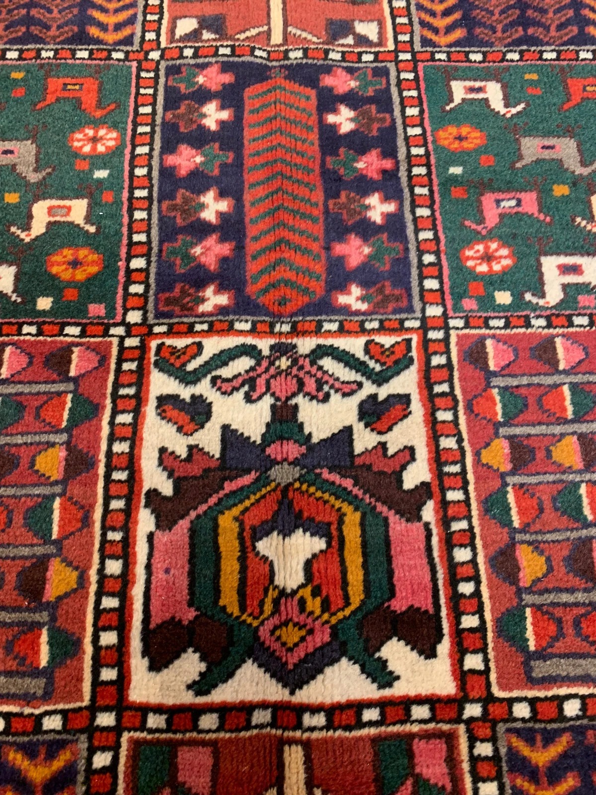 6.8x10 Vintage Hand Knotted 100% Wool Vegetable Dye Area Rug