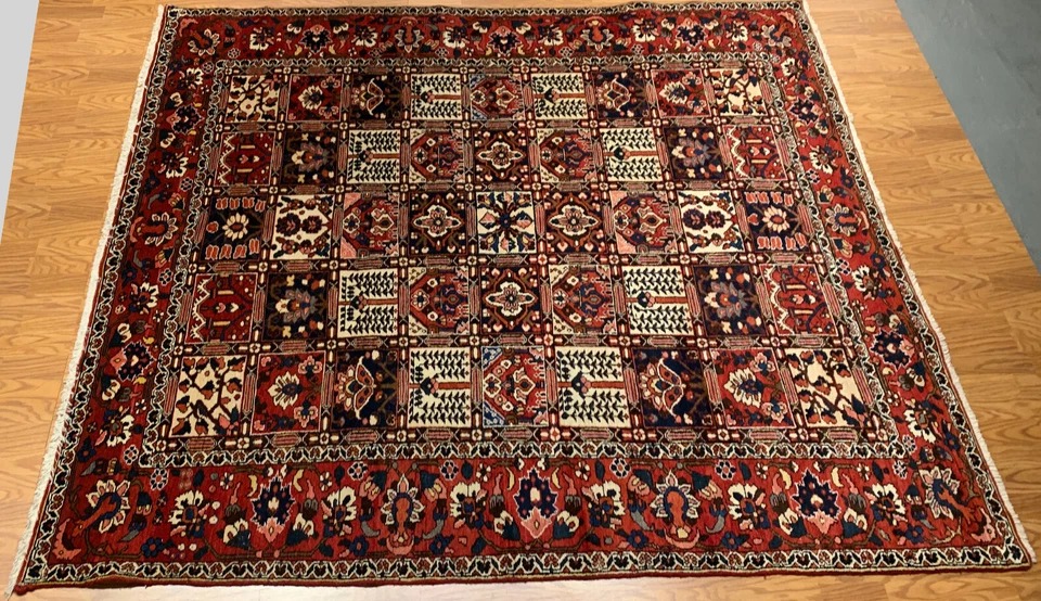 6.10 x 10.1 Vintage Hand Knotted 100% Wool Vegetable Dye Area Rug