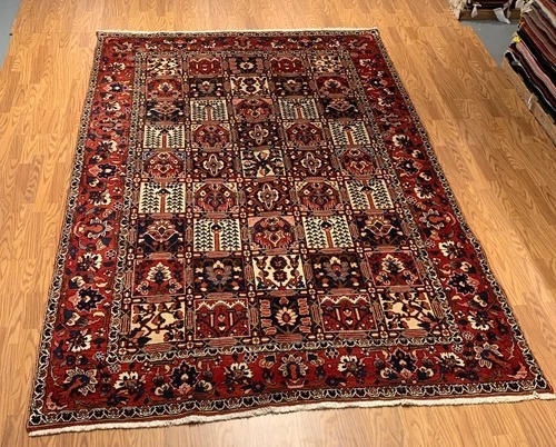 6.10 x 10.1 Vintage Hand Knotted 100% Wool Vegetable Dye Area Rug