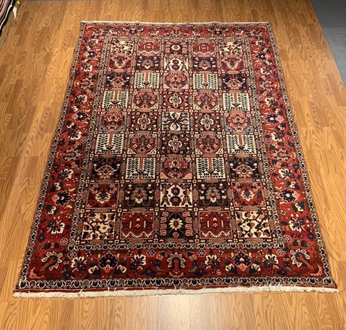 6.10 x 10.1 Vintage Hand Knotted 100% Wool Vegetable Dye Area Rug