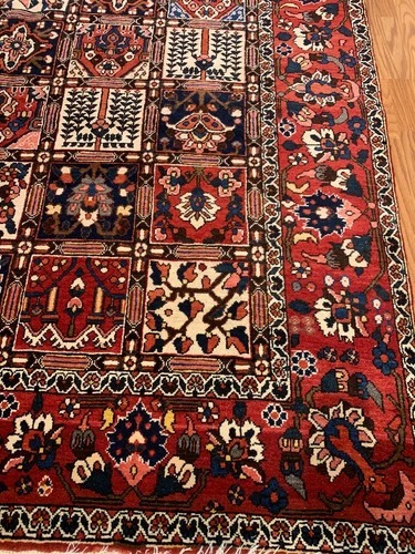 6.10 x 10.1 Vintage Hand Knotted 100% Wool Vegetable Dye Area Rug
