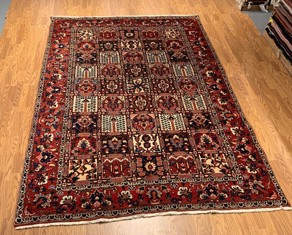 6.10 x 10.1 Vintage Hand Knotted 100% Wool Vegetable Dye Area Rug