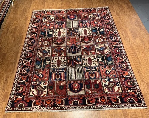 7 x 10.5 Vintage Hand Knotted 100% Wool Vegetable Dye Area Rug